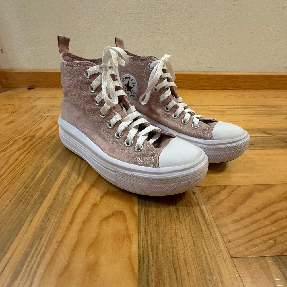 Converse Chuck Taylor All Star Move High Top Pink Sneaker Shoes Youth‎ Size 5